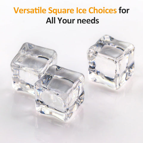 Sunvivi Clear Ice Maker Compact Countertop Ice Machine 1.6?¡¥?¡¥ Square Ice Cubes Fast 10-Min Ice Production