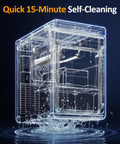 Sunvivi Clear Ice Maker Compact Countertop Ice Machine 1.6?¡¥?¡¥ Square Ice Cubes Fast 10-Min Ice Production