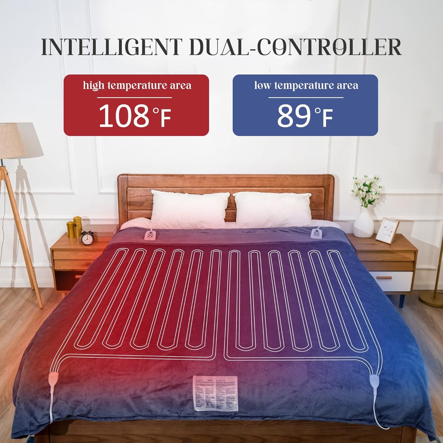 Sunvivi Controller for Electric Blanket King Yellowish Light LCD Display