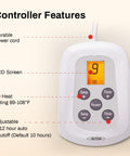 Sunvivi Controller for Electric Blanket King Yellowish Light LCD Display