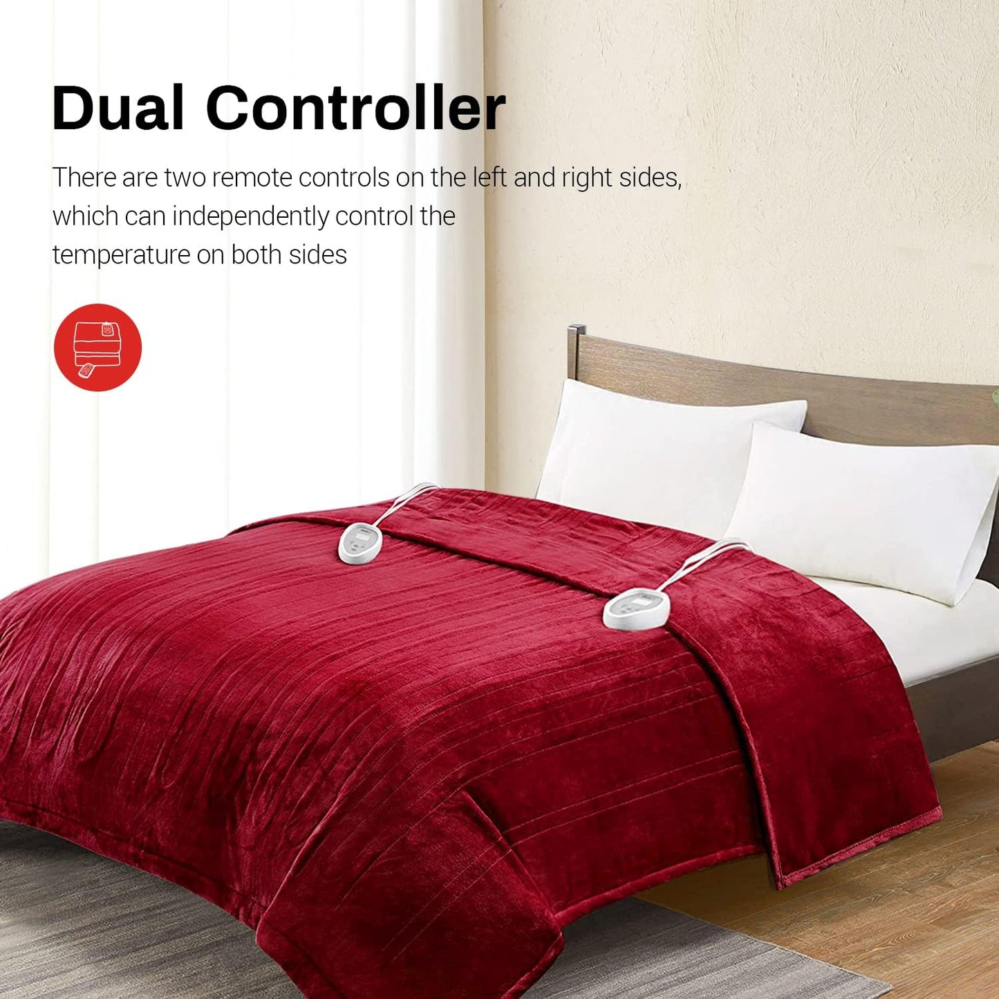 Sunvivi Controller for Electric Blanket King Yellowish Light LCD Display
