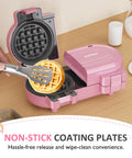 Sunvivi Double Belgian Waffle Maker with Dual Removable Nonstick Plates