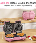 Sunvivi Double Belgian Waffle Maker with Dual Removable Nonstick Plates