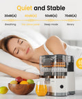Sunvivi Dual-Head Electric Citrus Juicer Plug-inModel Juicer Machine with Cleaning Brush Portable Lemon Squeezer