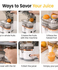 Sunvivi Dual-Head Electric Citrus Juicer Plug-inModel Juicer Machine with Cleaning Brush Portable Lemon Squeezer