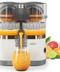 Sunvivi Dual-Head Electric Citrus Juicer Plug-inModel Juicer Machine with Cleaning Brush Portable Lemon Squeezer