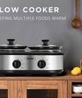 Sunvivi Dual Pot Slow Cooker 2*1.25 QT