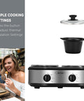 Sunvivi Dual Pot Slow Cooker 2*1.25 QT