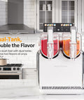 Sunvivi Dual-Tank Slushie Machine for Home: 169oz Frozen Drink Maker with Rapid Chill Technology