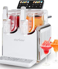 Sunvivi Dual-Tank Slushie Machine for Home: 169oz Frozen Drink Maker with Rapid Chill Technology - White