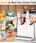 Sunvivi Dual-Tank Slushie Machine for Home: 169oz Frozen Drink Maker with Rapid Chill Technology