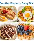 Sunvivi Dual Waffle Maker: Heart Waffle & Classic Waffle Iron with 2 Adjustable Temp Knobs