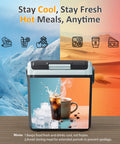 Sunvivi Electric Cooler & Warmer with Handle 25QT Portable Thermoelectric Car Refrigerator Dual Cooling & Heating 12V