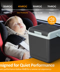 Sunvivi Electric Cooler & Warmer with Handle 25QT Portable Thermoelectric Car Refrigerator Dual Cooling & Heating 12V