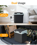 Sunvivi Electric Cooler & Warmer with Handle 25QT Portable Thermoelectric Car Refrigerator Dual Cooling & Heating 12V