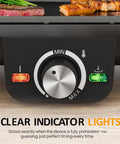Sunvivi Electric Griddle Flat Grill: Indoor Grill with 2 Adjustable Temp Knobs Nonstick Cooking Plate Large Grill Pan