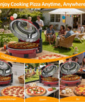 Sunvivi Electric Indoor Pizza Oven: Countertop Pizza Maker with Temp Control Knob Heats up to 770??¨¬H Portable Pizza