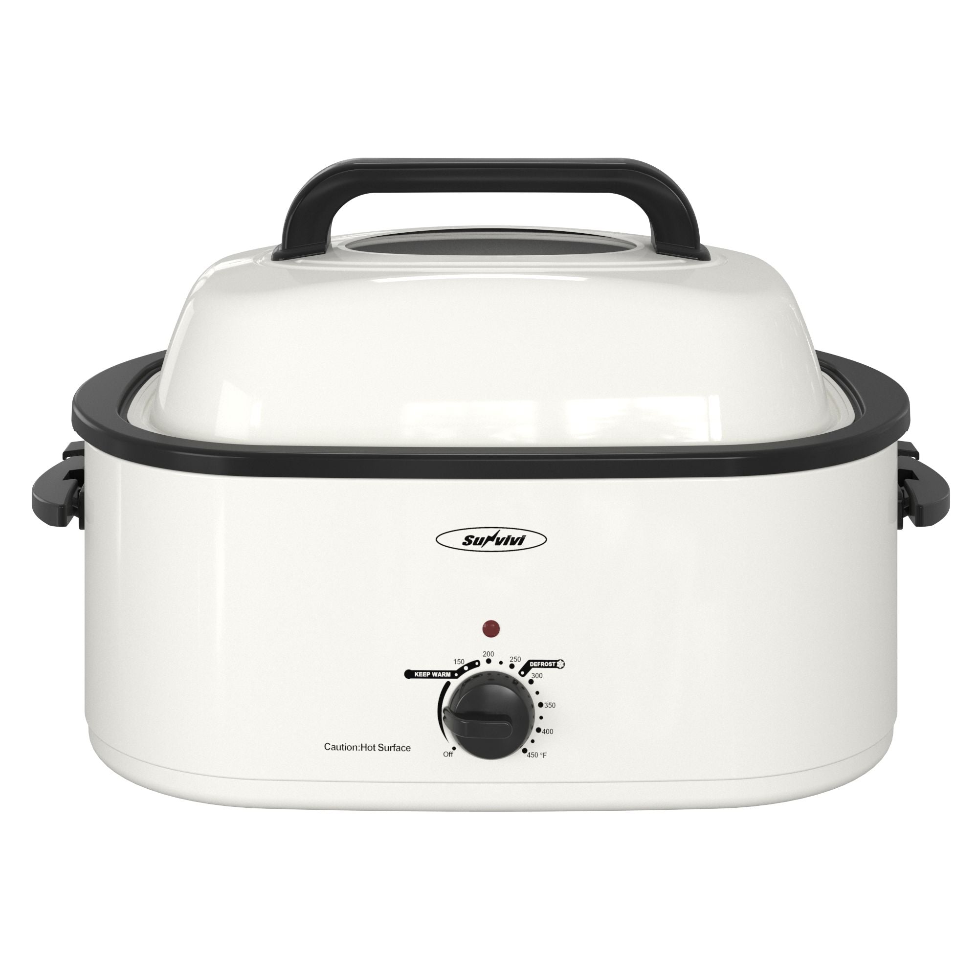 Sunvivi Electric Roaster Turkey Roaster Oven 18-28QT - 26 QT / White