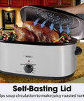 Sunvivi Electric Roaster Turkey Roaster Oven 18-28QT