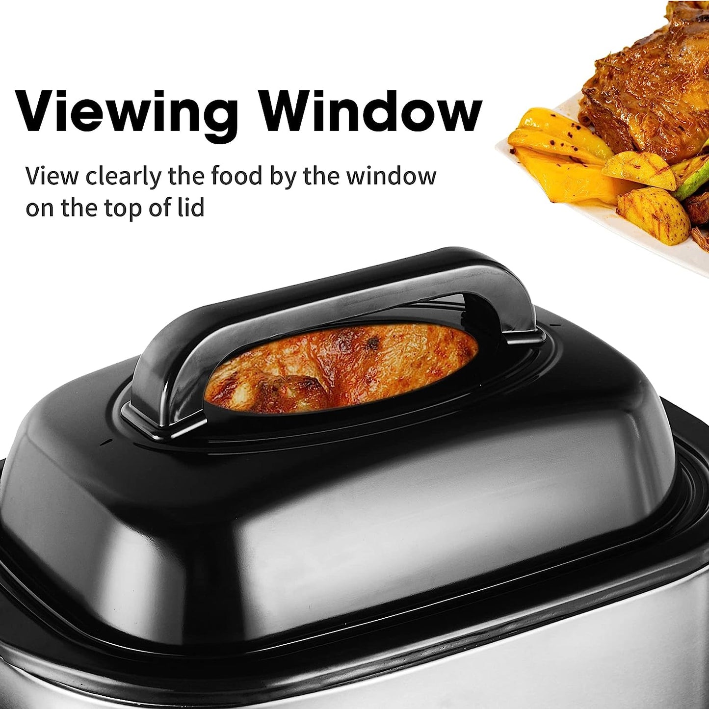 Sunvivi Electric Roaster Turkey Roaster Oven 18-28QT