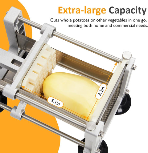 Sunvivi French Fry Cutter Stainless Steel Potato Slicer