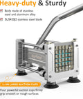 Sunvivi French Fry Cutter Stainless Steel Potato Slicer