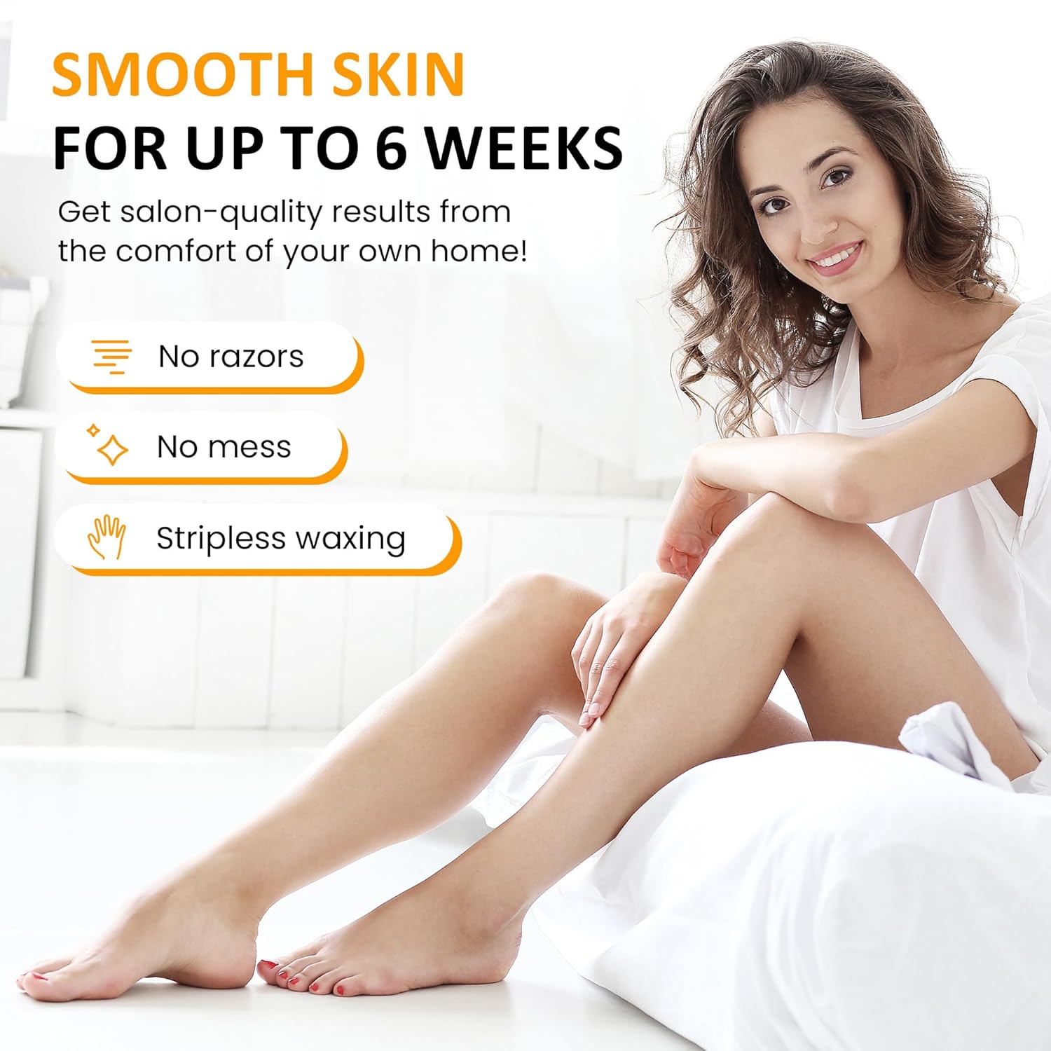 Sunvivi Hard Wax Beads for Hair Removal 2.5lb Brazilian Bikini Hard Waxing Kit - Hair Removal Waxes & Waxing Kits