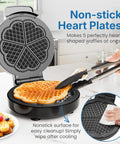 Sunvivi Heart Waffle Maker: 5 Heart Shaped Waffle Iron