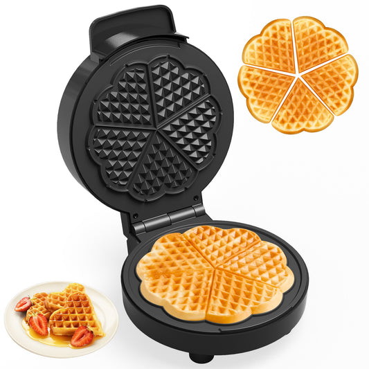 Sunvivi Heart Waffle Maker: 5 Heart Shaped Waffle Iron