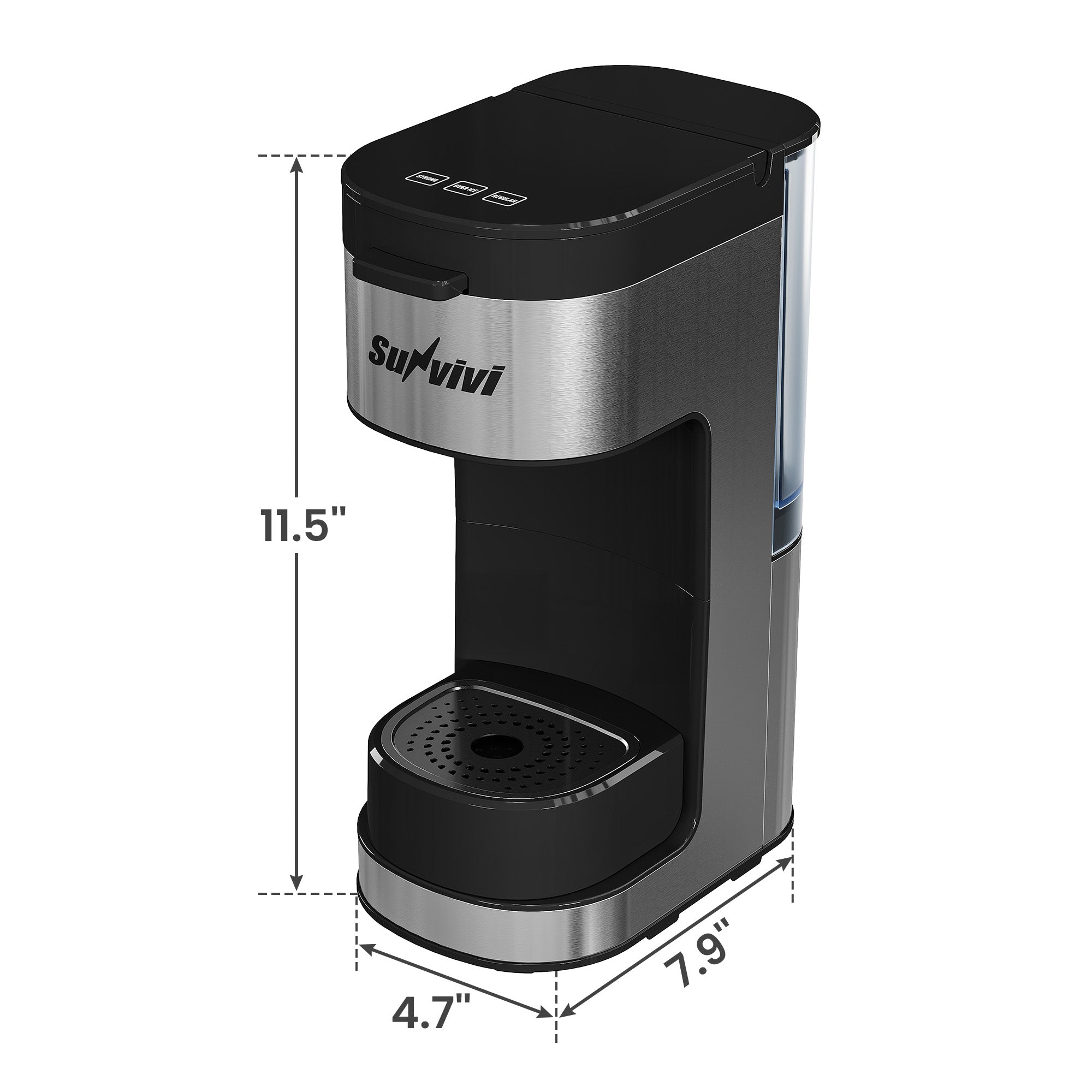 Sunvivi Iced & Hot Coffee Maker: Single Serve Coffee Maker with 3 Brewing Options for K Pod Ground Coffee & Tea