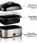 Sunvivi Metal Roasting Insert Pan for Sunvivi Roaster Oven Rust Free & Heavy Duty Nonstick & Dishwasher Safe