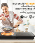 Sunvivi Portable Dual Induction Cooktop Commercial-Grade Electric Countertop Burner with Timer Induction Hot Plate
