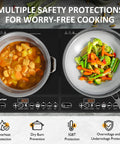Sunvivi Portable Dual Induction Cooktop Commercial-Grade Electric Countertop Burner with Timer Induction Hot Plate