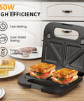 SUNVIVI Sandwich Maker Panini Press Grill and Waffle Iron Set 3 in1 Electric Sandwich Press - Sandwich Grills