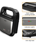 SUNVIVI Sandwich Maker Panini Press Grill and Waffle Iron Set 3 in1 Electric Sandwich Press - Sandwich Grills