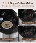 Sunvivi Single Serve Coffee Maker 30oz Removable Water Reservoir Black - Single-Serve Brewers