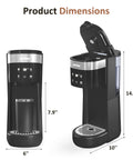 Sunvivi Single Serve Coffee Maker 30oz Removable Water Reservoir Black - Single-Serve Brewers