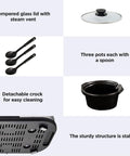 Sunvivi Triple Slow Cooker Buffet Server 3*1.5QT