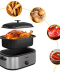 Sunvivi Turkey Roaster with 3 Separate Buffet Server Trays (18-20QT)