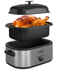 Sunvivi Turkey Roaster with 3 Separate Buffet Server Trays (18-20QT)