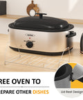 Sunvivi Turkey Roaster with 3 Separate Buffet Server Trays (18-20QT)